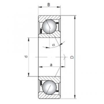 ISO 7016 A angular contact ball bearings