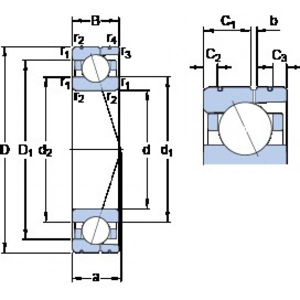 SKF 7032 ACD/HCP4AL angular contact ball bearings #2 image
